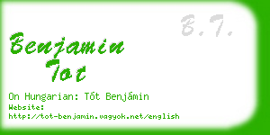 benjamin tot business card